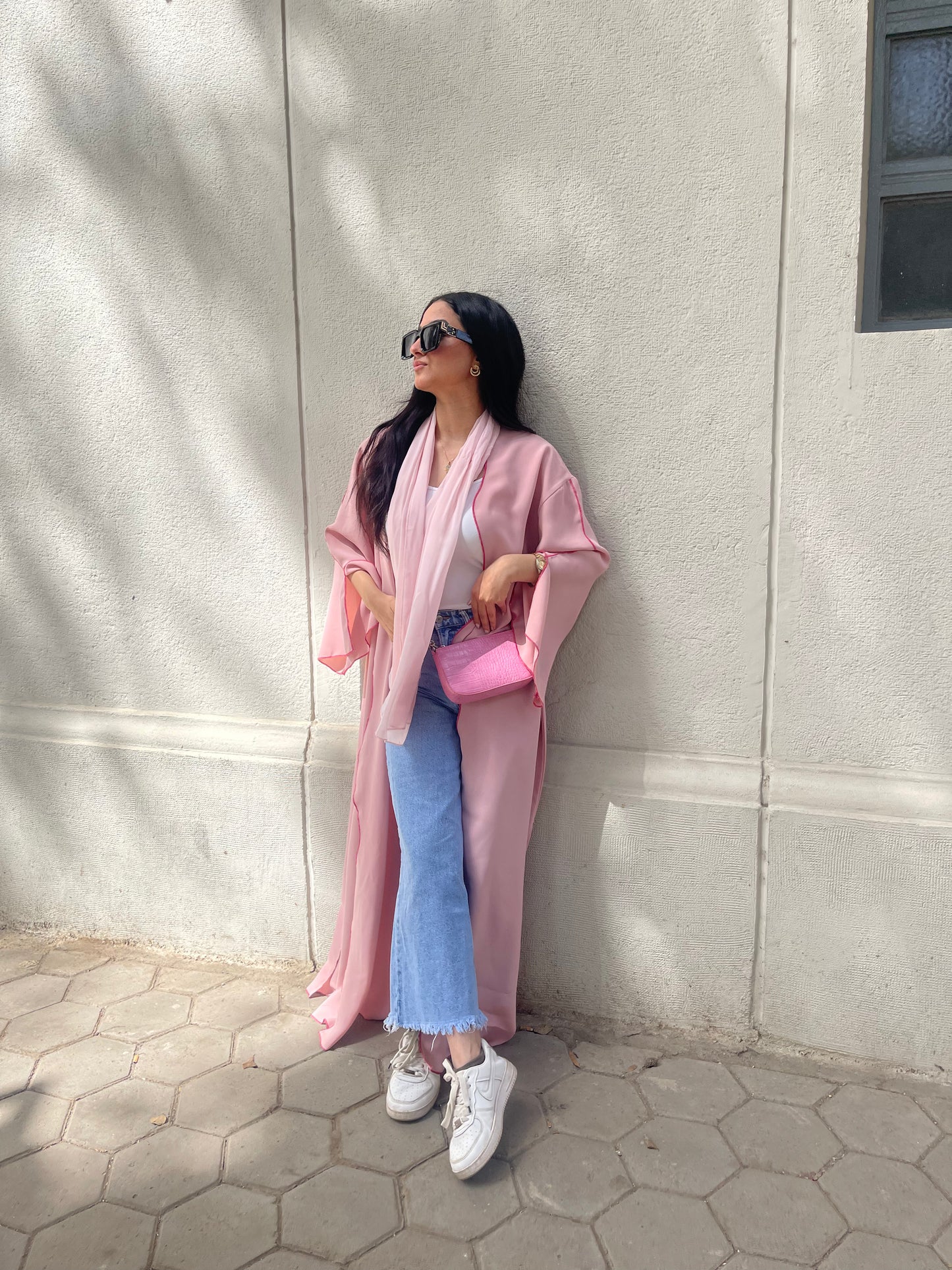 Waves Pink Abaya