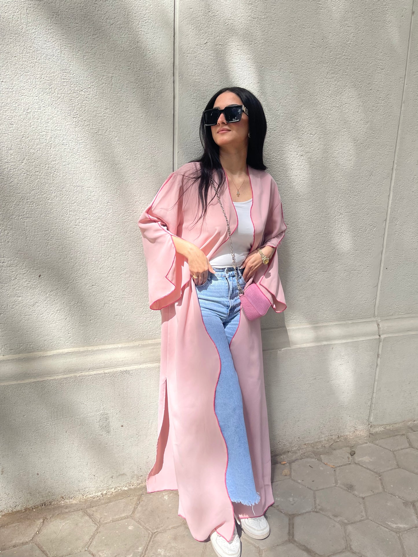 Waves Pink Abaya