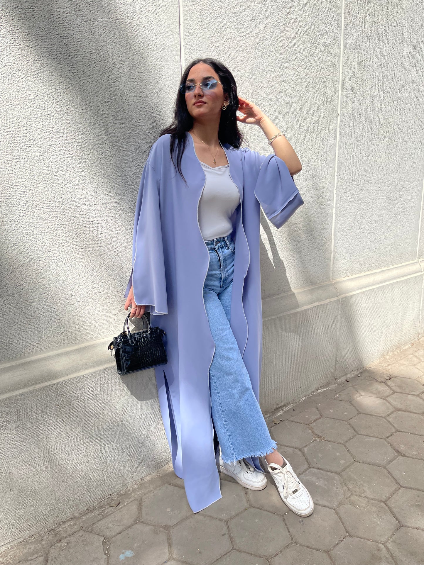 Waves Blue Abaya