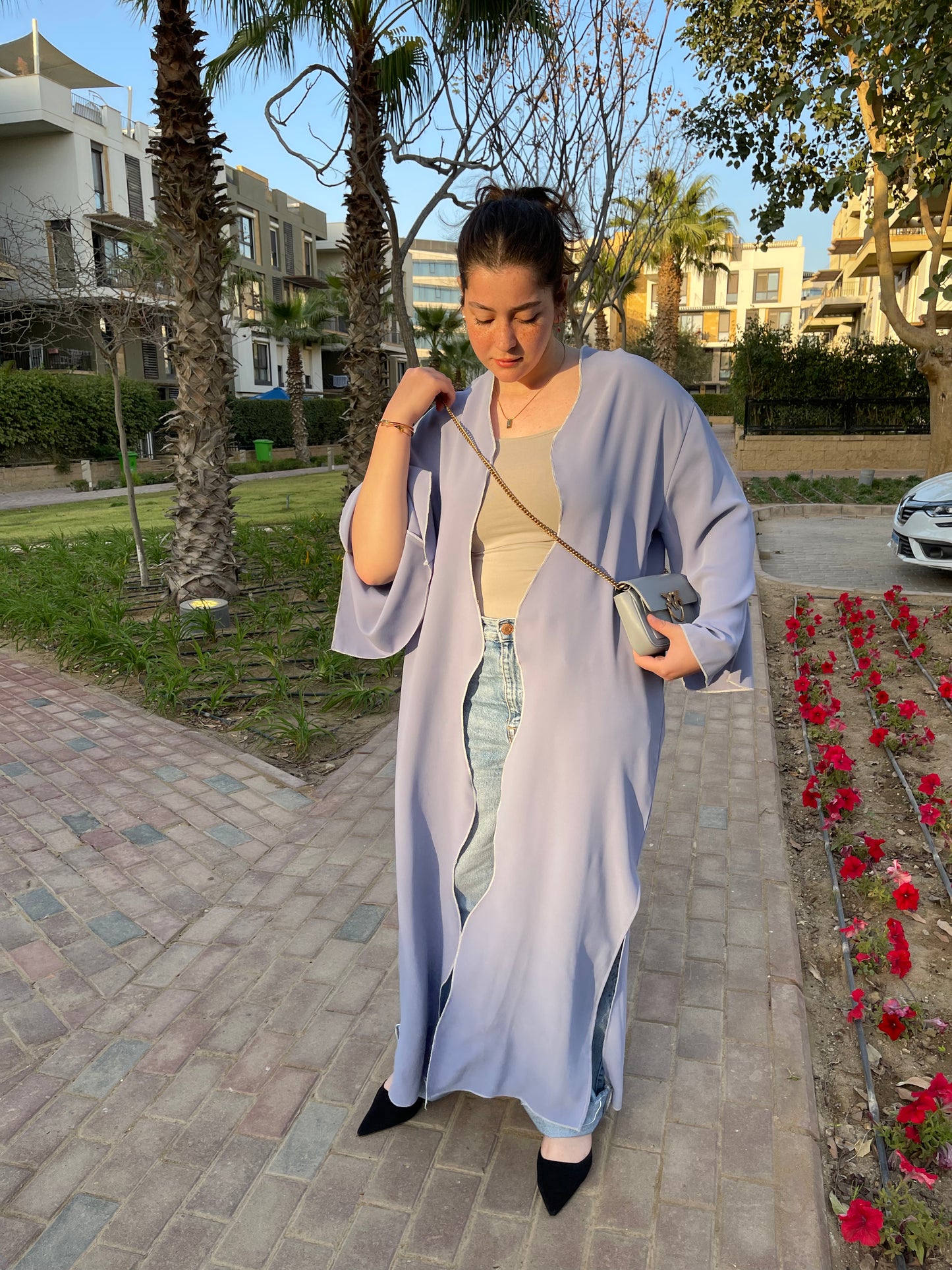 Waves Blue Abaya