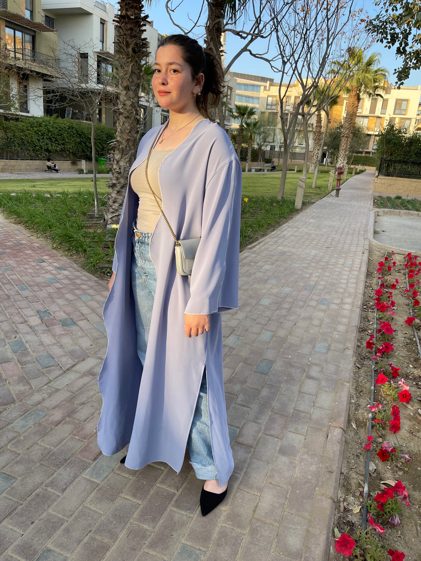 Waves Blue Abaya