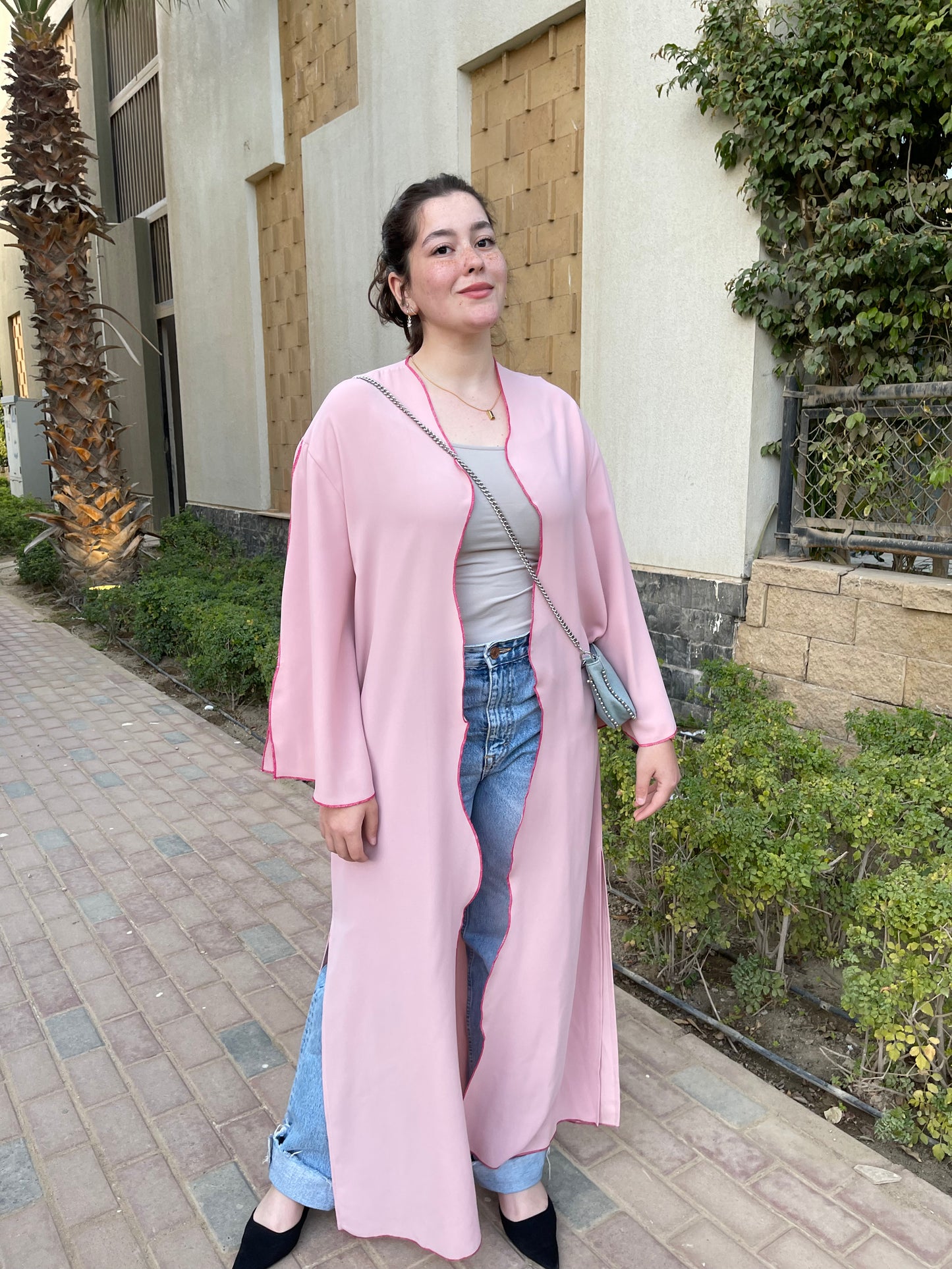 Waves Pink Abaya